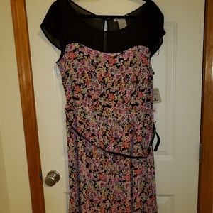 Belted floral dress